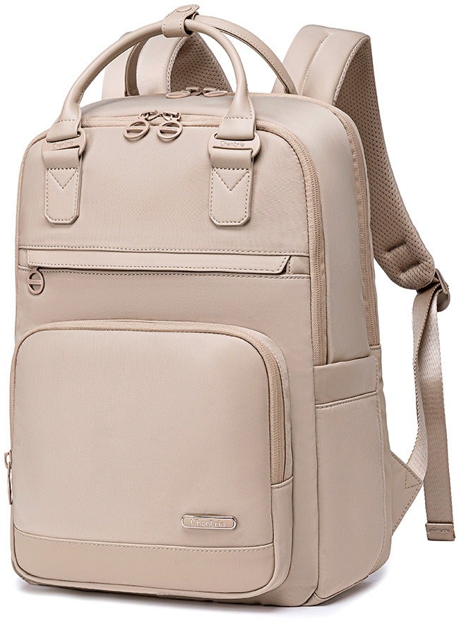 Chantria CB00765 Stylish Anti-theft 15.6-Inch Laptop Water-resistant For Travel Work School Business For Women Fashion Durable Casual Backpack Bag - Khaki  - Image 1