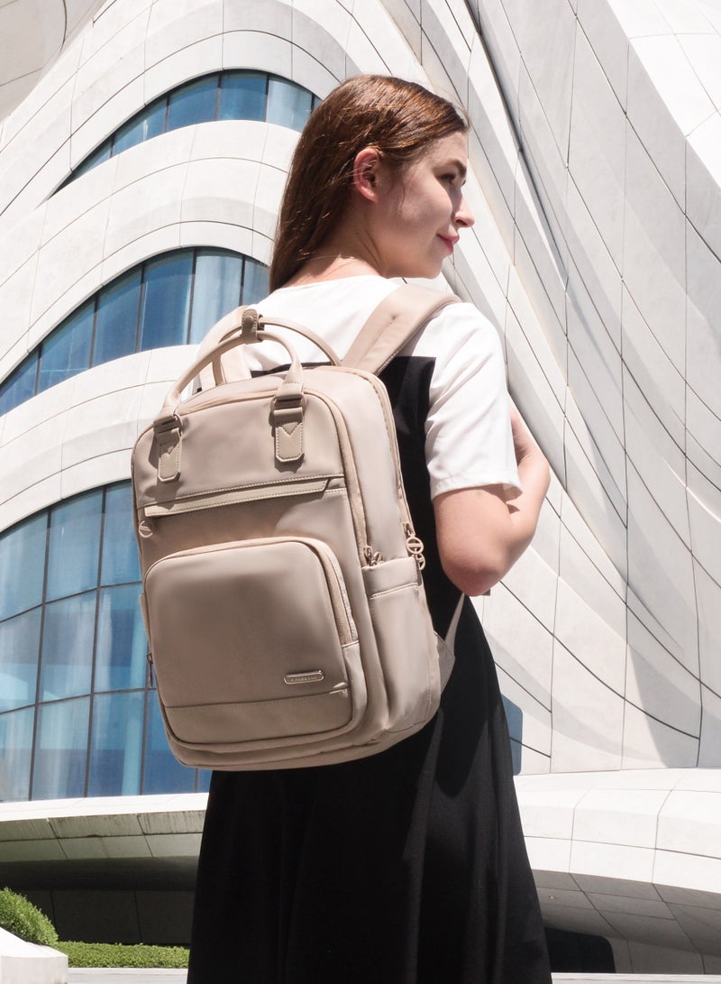 Chantria CB00765 Stylish Anti-theft 15.6-Inch Laptop Water-resistant For Travel Work School Business For Women Fashion Durable Casual Backpack Bag - Khaki  - Image 3