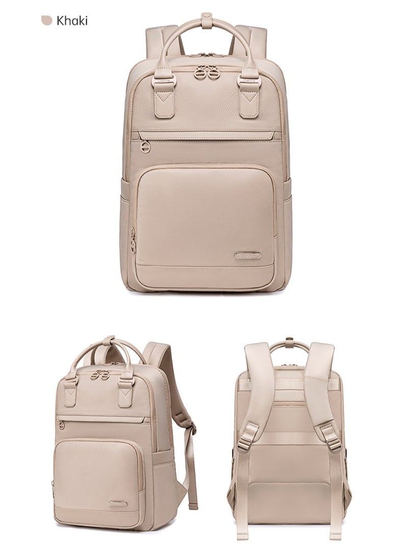 Chantria CB00765 Stylish Anti-theft 15.6-Inch Laptop Water-resistant For Travel Work School Business For Women Fashion Durable Casual Backpack Bag - Khaki  - Image 4