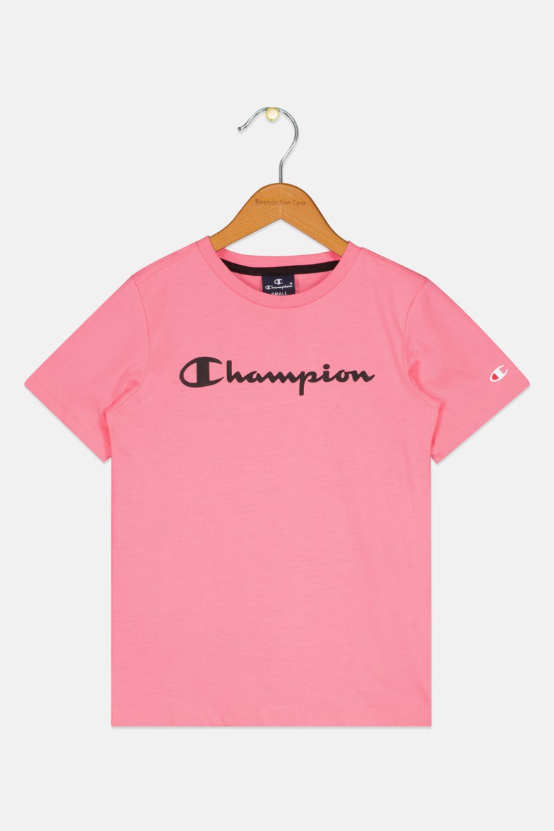 Champion Kids Boy Short  Sleeve Outdoor T-Shirt, Pink - Image 1