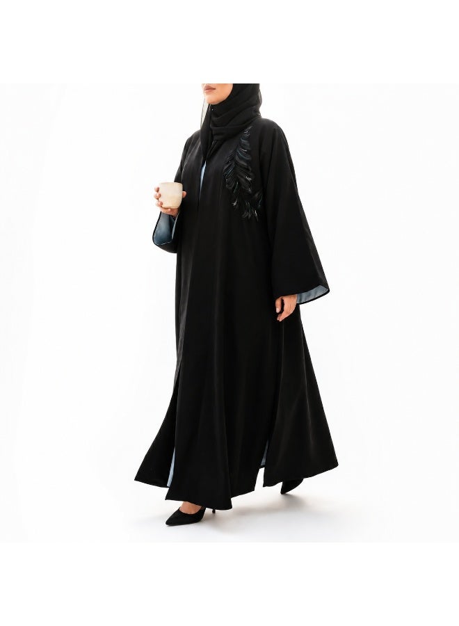 Dakakeen Concept “Al-Musammimah Nashl” Designer Abaya by Dakakeen Concept –  Abaya for Women - Saudi Style Luxury Women's Abaya, Modest Open Daily & Formal - Image 1