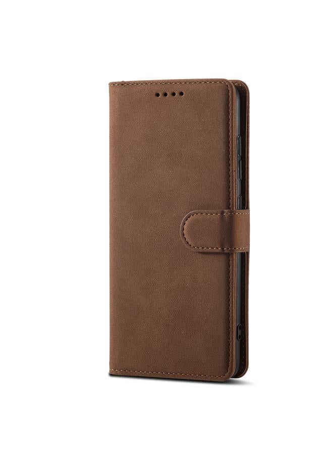 erorex Case For Samsung Galaxy Note20 Ultra Frosted Anti-theft Brush Horizontal Flip Leather Case with Holder & Card Slots & Wallet - Image 2