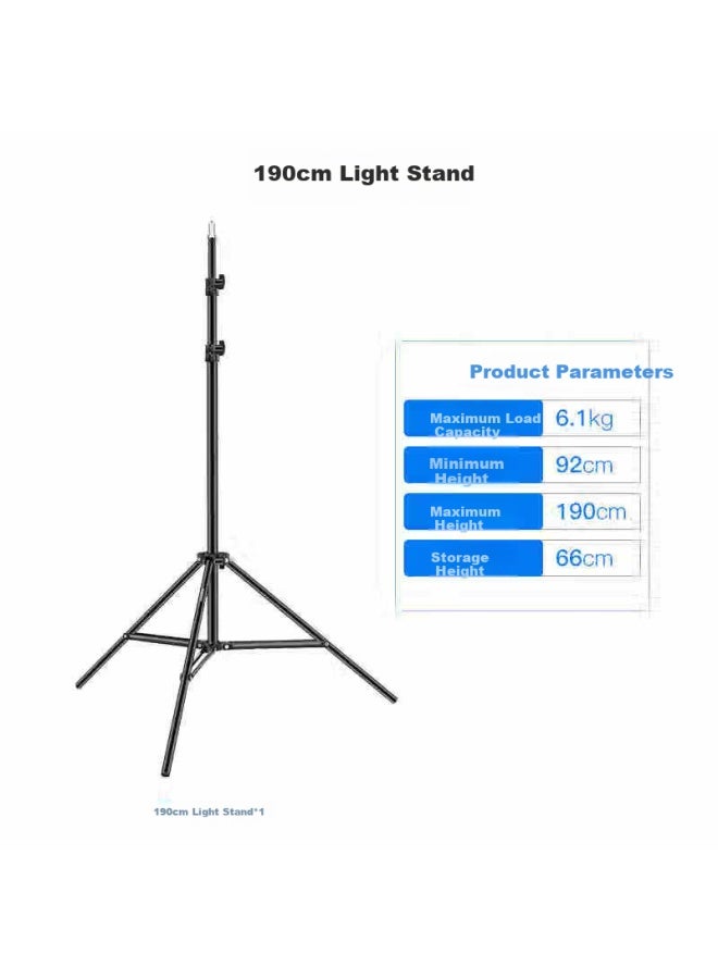 Neewer Neewer 1.9M Light Stand Photography Tripod Stainless Steel Support Stand Fill Light Flash Softbox Mobile Camera Shooting Aluminum Alloy Cross Arm Crossbar Tripod