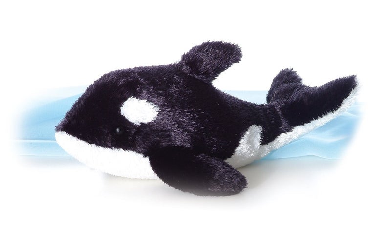 Aurora® Adorable Mini Flopsie™ Orca Stuffed Animal - Playful Ease - Timeless Companions - Black 8 Inches - Image 3