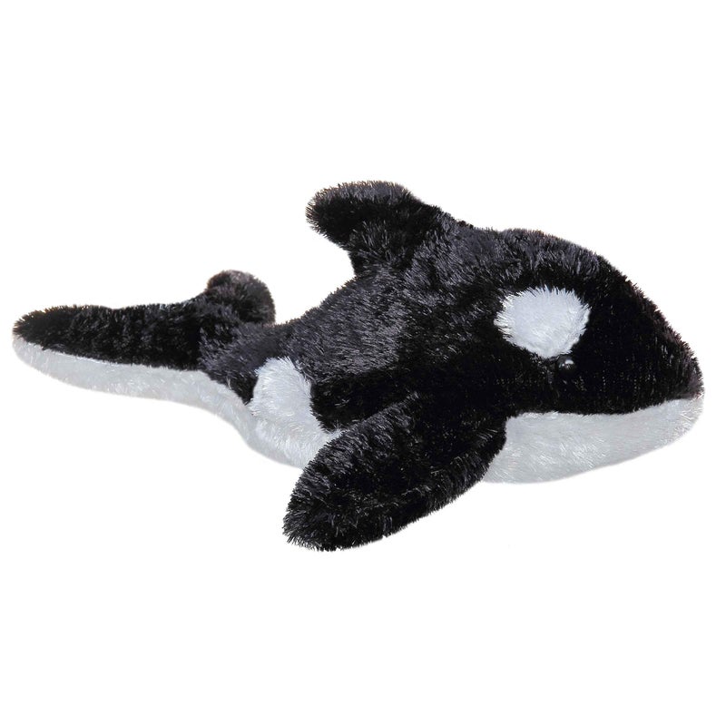 Aurora® Adorable Mini Flopsie™ Orca Stuffed Animal - Playful Ease - Timeless Companions - Black 8 Inches - Image 1