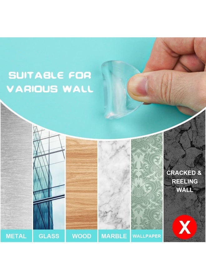 Door Stopper, 6Pcs Wall Door Handle Stopper, Silicone Transparent Round Wall Protector, Self-Adhesive Door Stops Door Handle Bumper Pads for Wall, Fridge, Cabinets (1.57inch) - Image 5