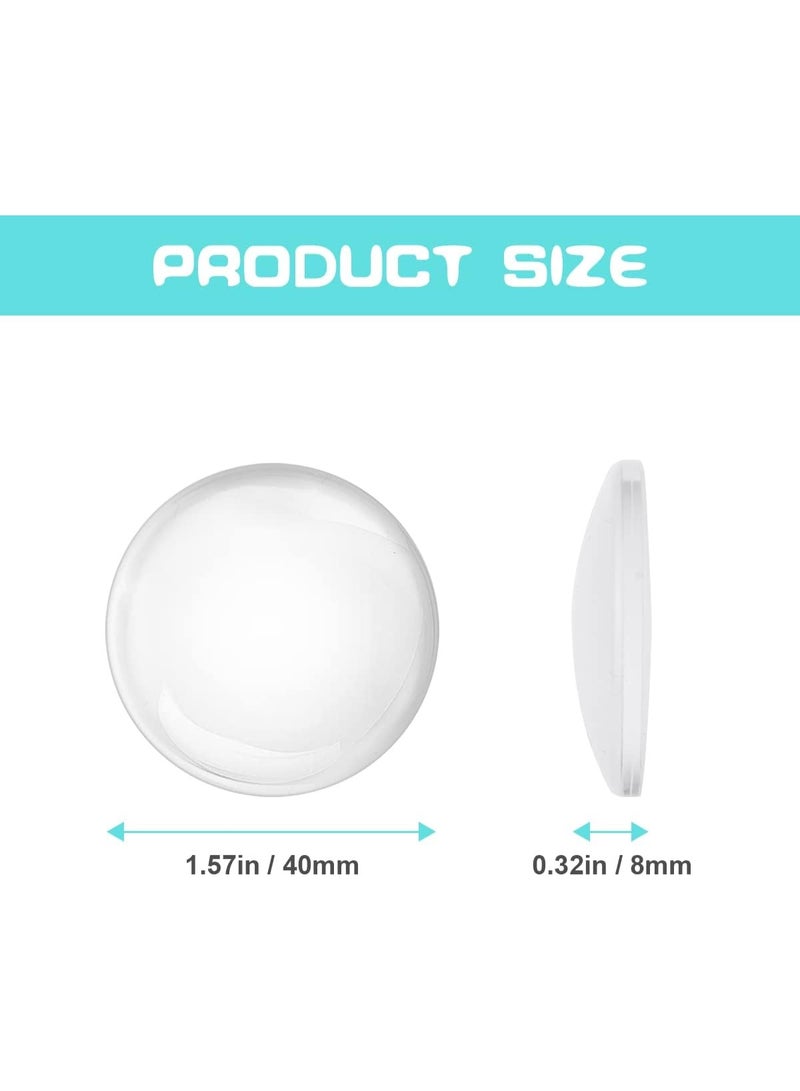 Door Stopper, 6Pcs Wall Door Handle Stopper, Silicone Transparent Round Wall Protector, Self-Adhesive Door Stops Door Handle Bumper Pads for Wall, Fridge, Cabinets (1.57inch) - Image 2