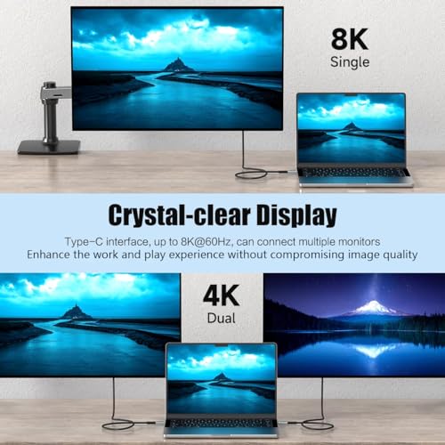 Tobo 240W Usb 4 Cable,3.9Ft Right Angle Usb C Cable With Led Display,Supports 8K@60Hz,Max 40Gbps Data Transfer Fast Charging Cable Compatible With phone 15,Mabook,Thunderbolt 3,Monitor (TD-1422CC) - Image 4
