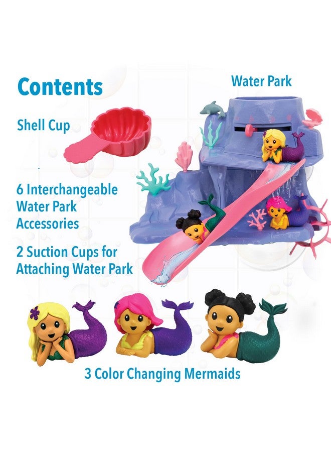 MindWare Mermaid Color Splash Water Park Bathtub Playset - Interactive Bath Toys with Color Changing Mermaid Doll Figures - Gift for 3 Year Olds and Up - Image 5