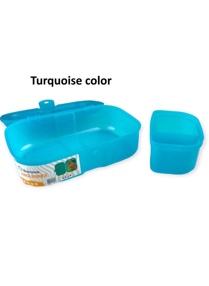 Banana Lunch box divided from the inside, 1.8 liter - suitable for schools  - Image 1
