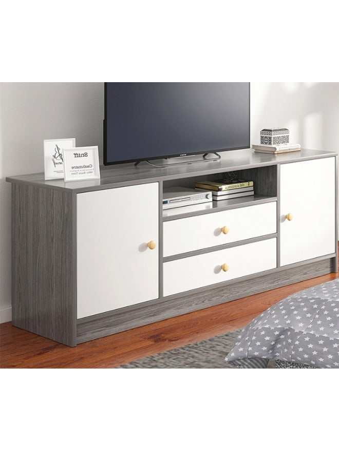 Generic A Spacious TV Cabinet ,TV Bench, TV Stand, With Multiple Storage Layers, TV Cabinet And Storage Cabinet, Made Of Wood, Suitable For Both Living Room And Bedroom. And It Comes In A Gray And White Color. 140cm×29cm×54cm, - Image 1