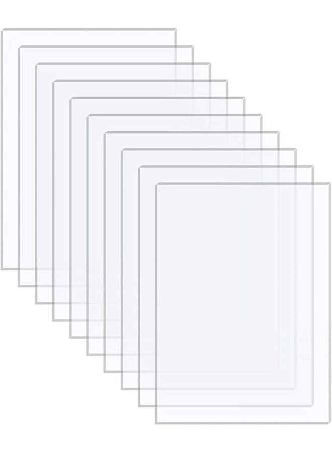 BPA 10 Pieces 5'' x 7'' x 0.043'' Acrylic Sheets Clear Extruded Plexiglass - Image 1