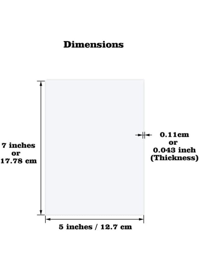 BPA 10 Pieces 5'' x 7'' x 0.043'' Acrylic Sheets Clear Extruded Plexiglass - Image 3