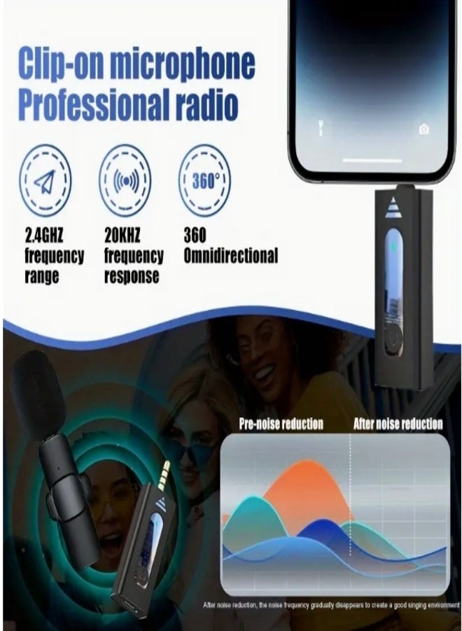 Professional Wireless Clip-On Microphone Set with 3.5mm Jack - Image 3