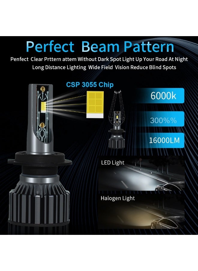 Loquat New LED Headlight Bulbs H1 H3 H4 H7 H8/H9/H11 9004 9005 9006 9007 9012 H13 5202 - Pair for Cars - Image 2