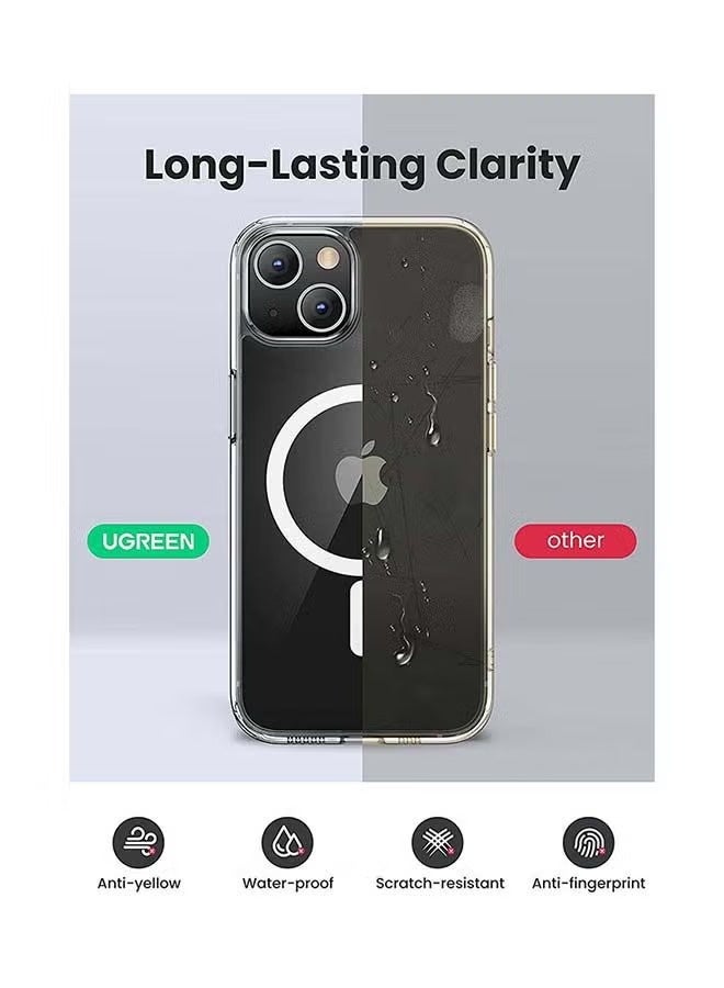 Magsafe iPhone Case Compatible for iPhone 13 Clear Case with Shock Absorption Anti Scratch TPU Precise Cutouts Fit Crystal Magnetic Cover Design to Protect iPhone 13 6.1 inch in All Directions Transparent - Image 4