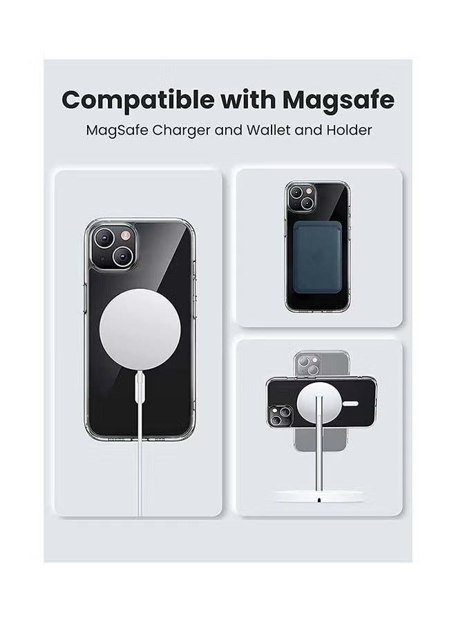 Magsafe iPhone Case Compatible for iPhone 13 Clear Case with Shock Absorption Anti Scratch TPU Precise Cutouts Fit Crystal Magnetic Cover Design to Protect iPhone 13 6.1 inch in All Directions Transparent - Image 3
