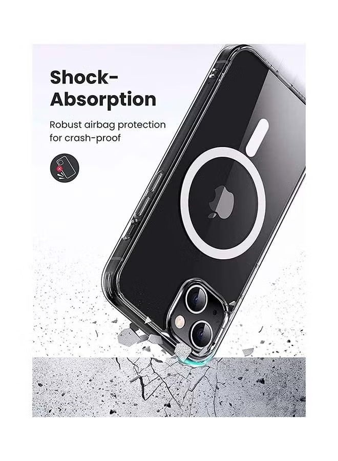 Magsafe iPhone Case Compatible for iPhone 13 Clear Case with Shock Absorption Anti Scratch TPU Precise Cutouts Fit Crystal Magnetic Cover Design to Protect iPhone 13 6.1 inch in All Directions Transparent - Image 5
