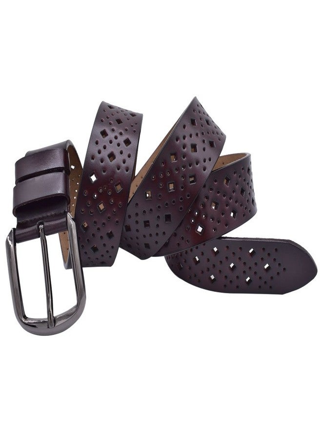 VONSELY Hollow Leather Belts for Women, Soft Leather Womens Belts with Pin Buckle - Image 3