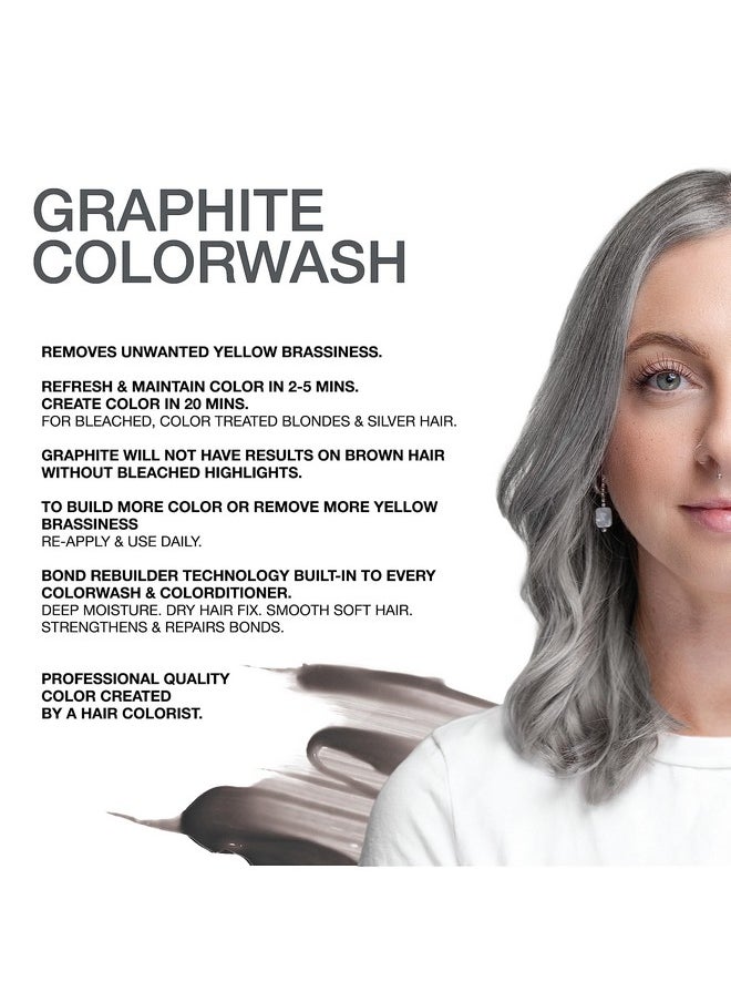 Celeb Luxury - Viral Pastel Graphite Colorwash Color Depositing Shampoo With Bondfix Bond Rebuilder Semi Permanent Hair Colour Vegan Hair Dye Maintains And Refreshes Metallic Silver Hair Color - Image 1