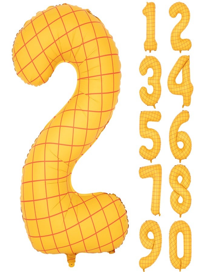 CHANGZHONG 40" Matte Yellow Balloons Toy Inspired Story Theme party Supplies, Number Birthday Decoration, Cowboy Decorations Western, Cowgirl Party Balloon Digital 2 - Image 2