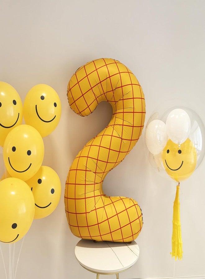 CHANGZHONG 40" Matte Yellow Balloons Toy Inspired Story Theme party Supplies, Number Birthday Decoration, Cowboy Decorations Western, Cowgirl Party Balloon Digital 2 - Image 3