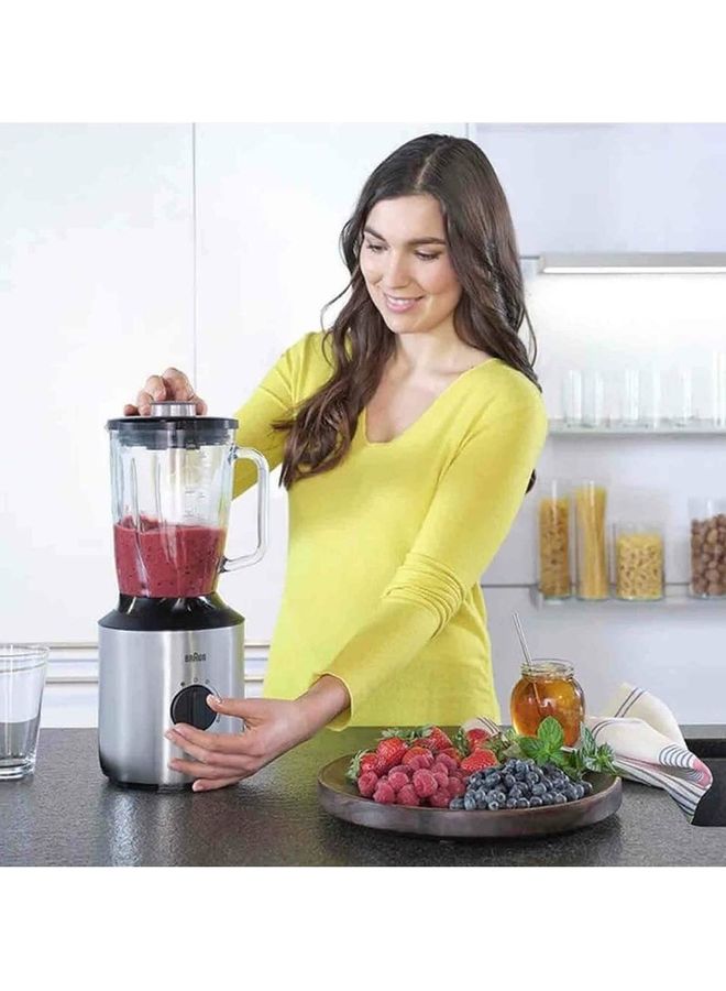 BRAUN Powerblend Glass Jug Blender 1.5 L 800 W JB 3273 Silver - Image 3