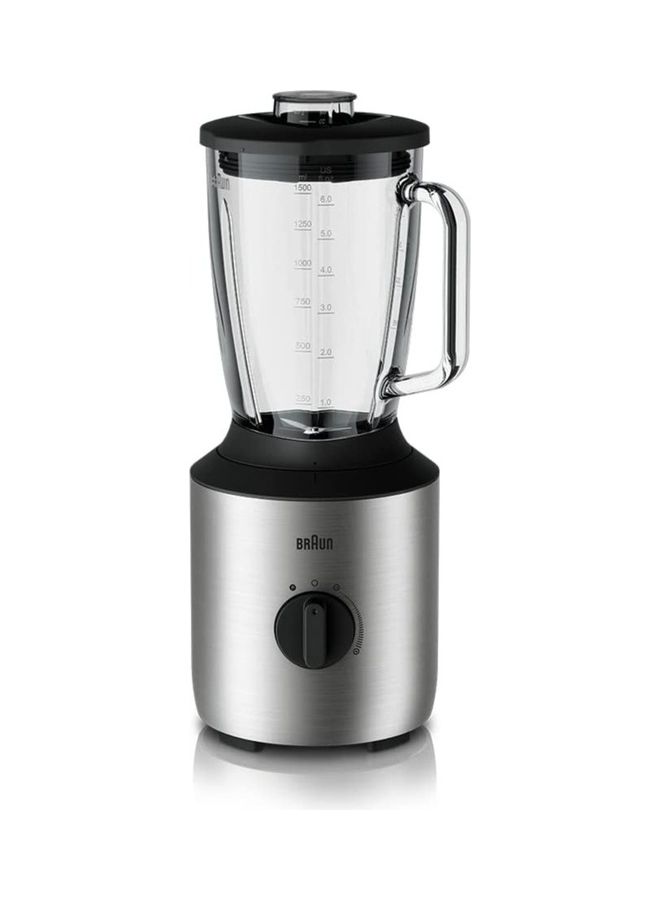 BRAUN Powerblend Glass Jug Blender 1.5 L 800 W JB 3273 Silver - Image 2