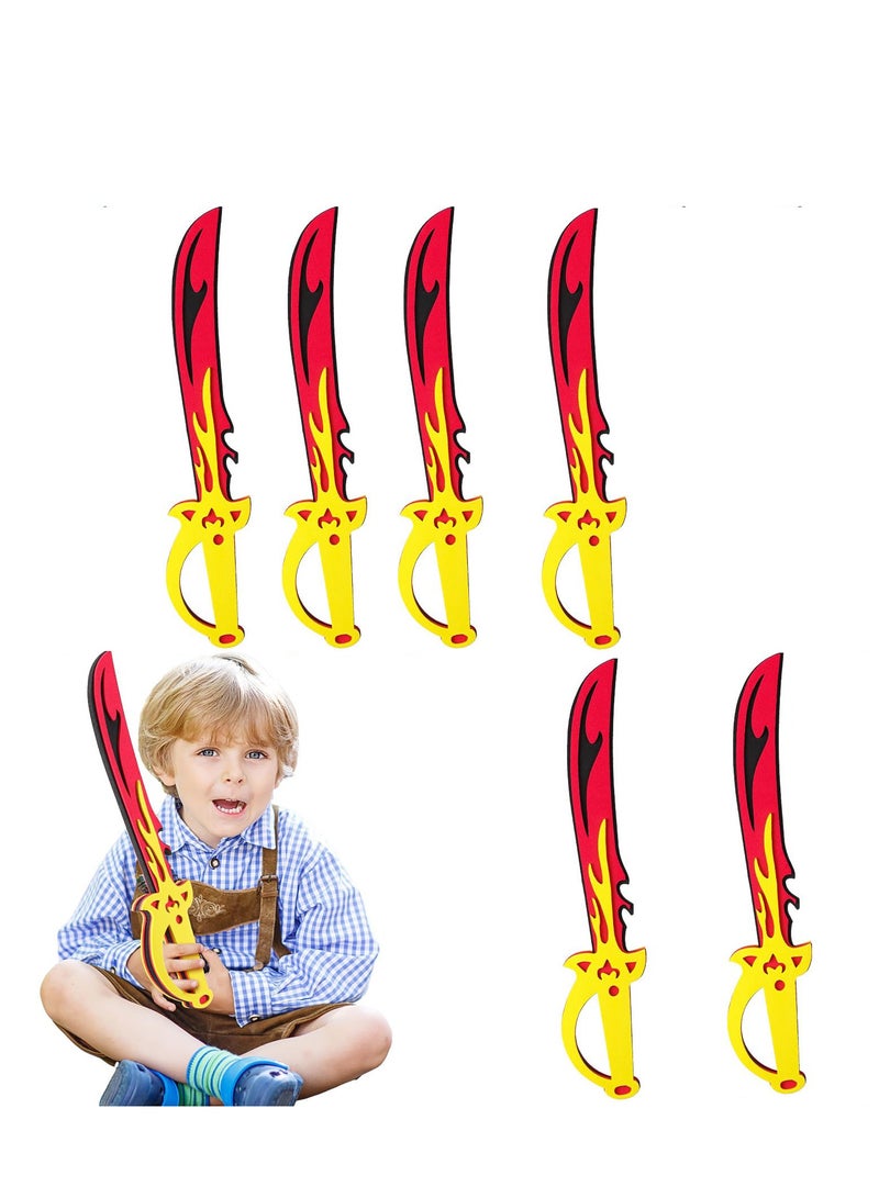 Set of 6 Foam Swords 16.5 Inch for Cosplay and Dress Up Parties Fun Role Play Accessories