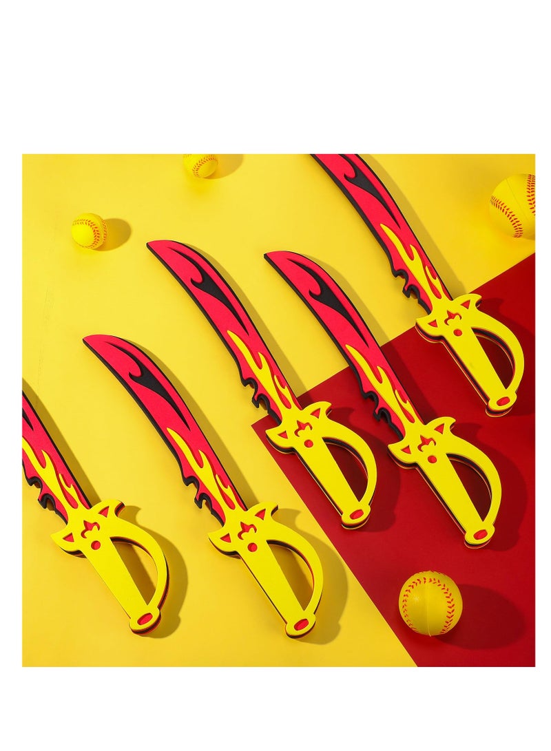 Set of 6 Foam Swords 16.5 Inch for Cosplay and Dress Up Parties Fun Role Play Accessories