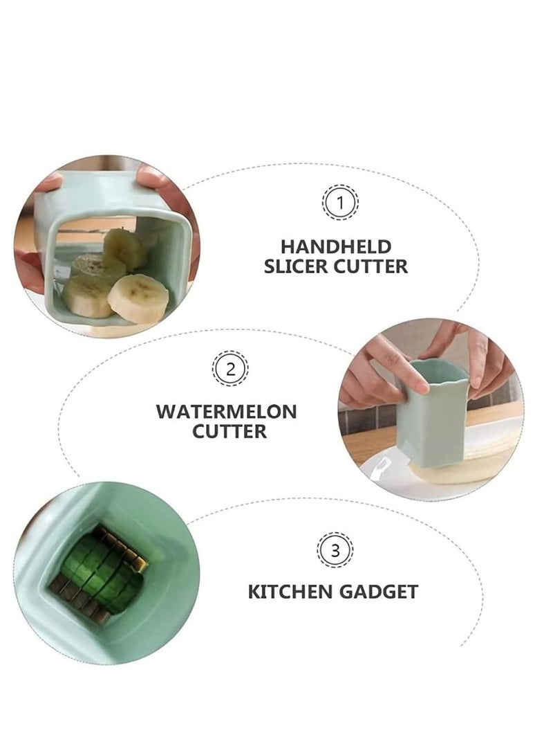 SOLARAE قطاعة أكواب، 3 قطع جديدة لقطاعة الفواكه وبيض، قطاعة أكواب يدوية من الفولاذ المقاوم للصدأ، أداة مبتكرة لقطع المطبخ، لصنع سلطة الفواكه والخضروات بسرعة - Image 3