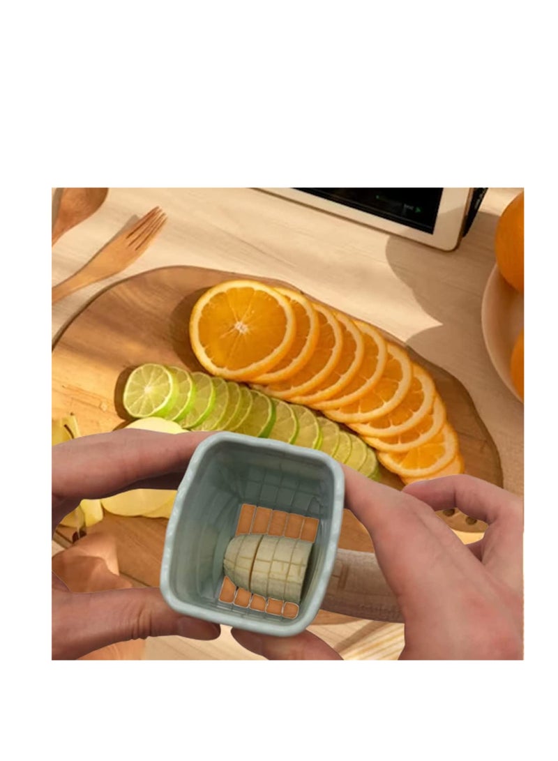 SOLARAE قطاعة أكواب، 3 قطع جديدة لقطاعة الفواكه وبيض، قطاعة أكواب يدوية من الفولاذ المقاوم للصدأ، أداة مبتكرة لقطع المطبخ، لصنع سلطة الفواكه والخضروات بسرعة - Image 5