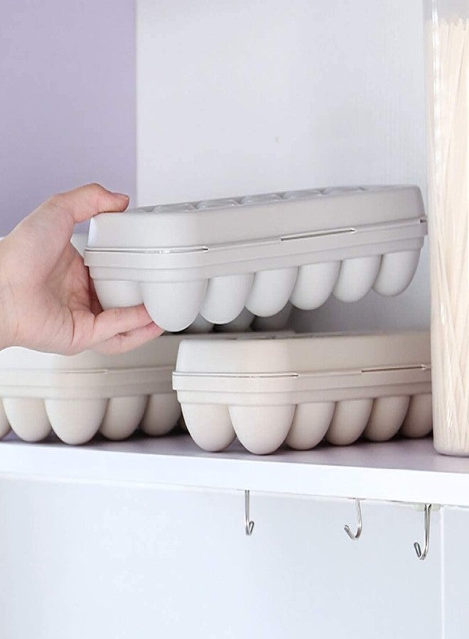 PAVITYAKSH 18 Grids Egg Storage Box, Plastic Egg Holder Tray With Lid, Egg Storage Box Refrigerator - Image 2