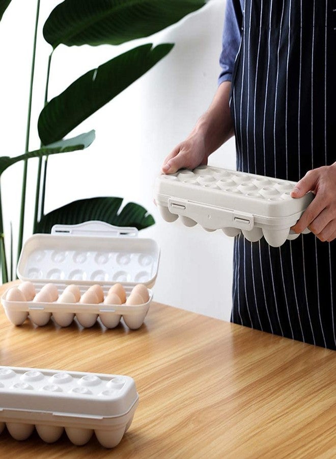 PAVITYAKSH 18 Grids Egg Storage Box, Plastic Egg Holder Tray With Lid, Egg Storage Box Refrigerator - Image 5
