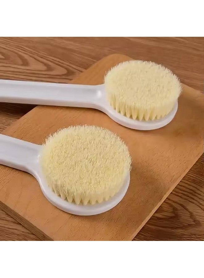 VRUKSH ENTERPRISES Body Brush Dry Brushing Shower Bath Brush Long Handle Gentle Back Skin Scrubber - Image 2