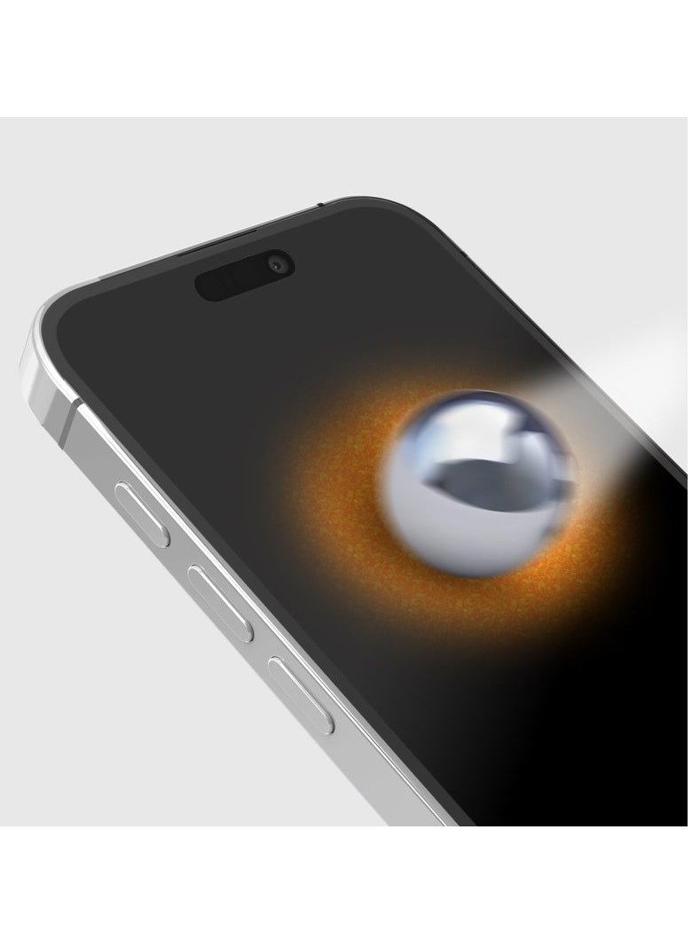 MOCOM iPhone 16 Pro Max Screen Protector | 9H Hardness High Grade Tempered Glass | Full Coverage Shatterproof | Bubble-Free Easy Installation | Crystal Clear Touch Sensitivity  - Image 2