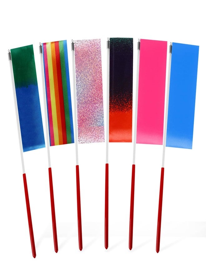 Guirnd Dance Ribbons 6 PCS, Gymnastics Ribbon Wands with Non-Slip Handles, 78.7 Inch Long Streamers, Ribbon Dancing Wands for Artistic Dancing, Talent Shows, Party Decorations - Image 5
