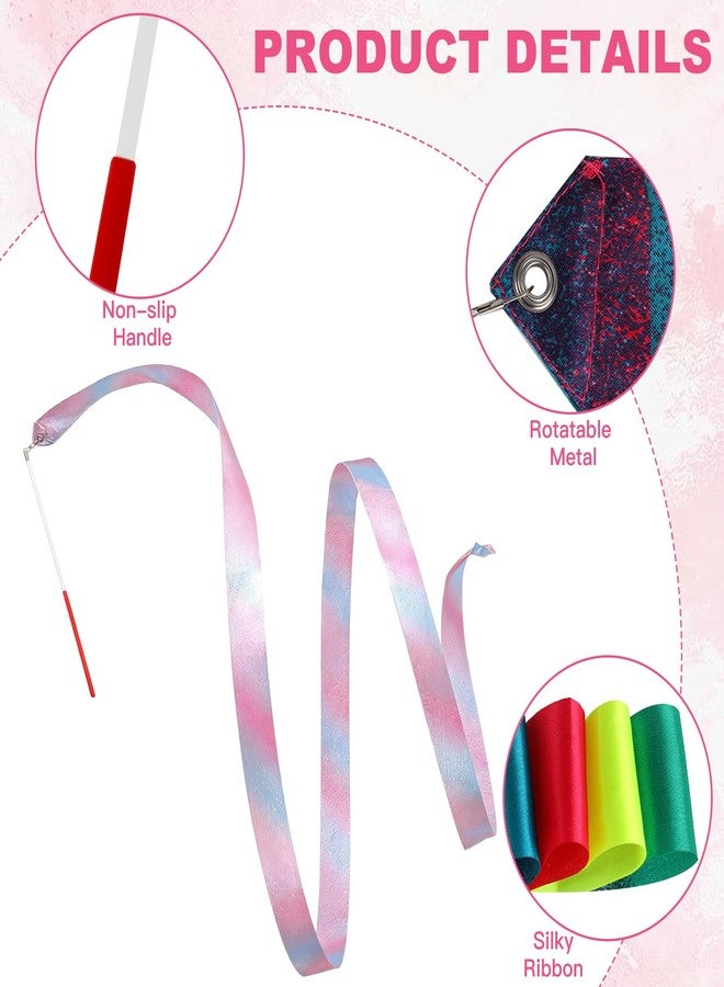 Guirnd Dance Ribbons 6 PCS, Gymnastics Ribbon Wands with Non-Slip Handles, 78.7 Inch Long Streamers, Ribbon Dancing Wands for Artistic Dancing, Talent Shows, Party Decorations - Image 3