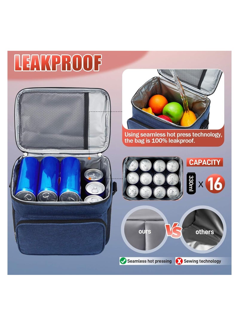 Bluejw Insulated Lunch Bag For Men Women Kids With Strap Handles, Wide Open Easy To Clean Insulated Lunch Bag Box For Office Work School Picnic Travel, Leakproof Thermal Cooler Insulated Lunch - Image 2