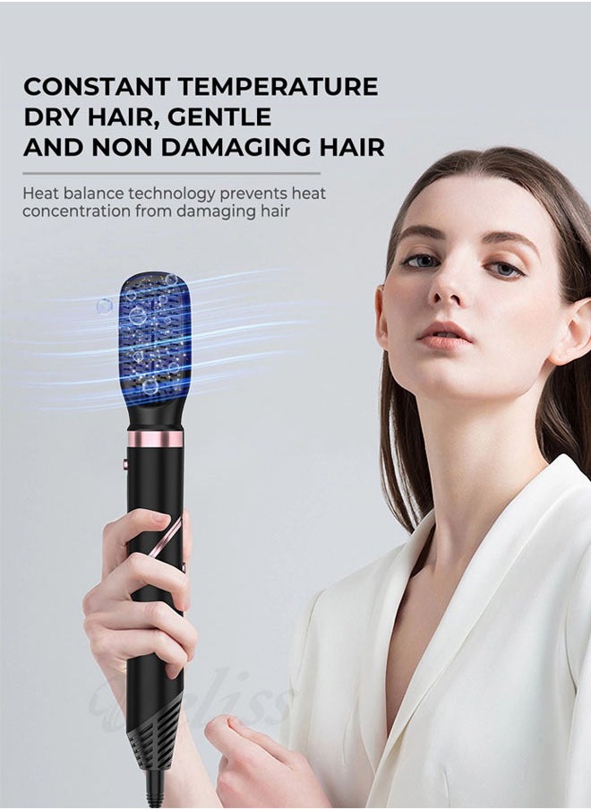 Joshberg 5 in 1 Hair Styler Brush & Hair Dryer, Hair Curler,Hot Air Brush Set,1000W/60000 RPM High Speed Multi Styler Hair Straightener,Automatic Curling hair for Fast Drying Curling Volumizing Straightening,Black  - Image 3