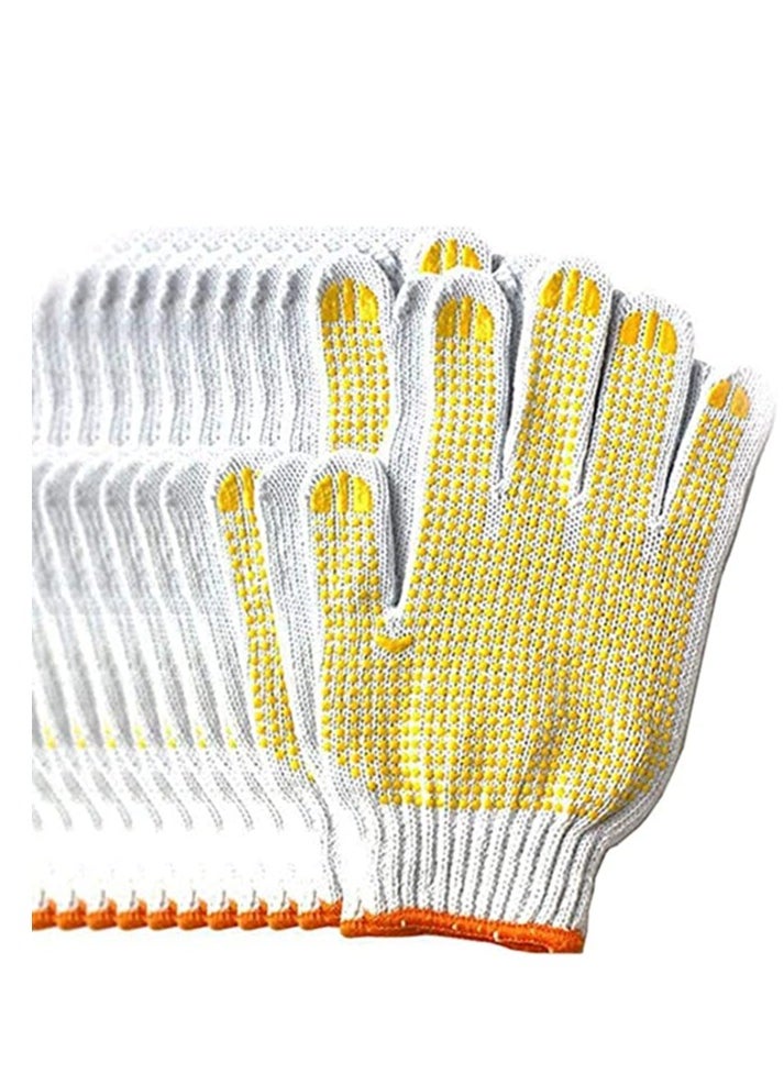 SYOSI 6 Pack Stretchable Gardening Gloves, Cut Resistant Gloves KASTWAVE Protective Second Skin Working Gloves Fine Assembly, Constructions, Keeps Your Hands Cool (Yellow)  - Image 1