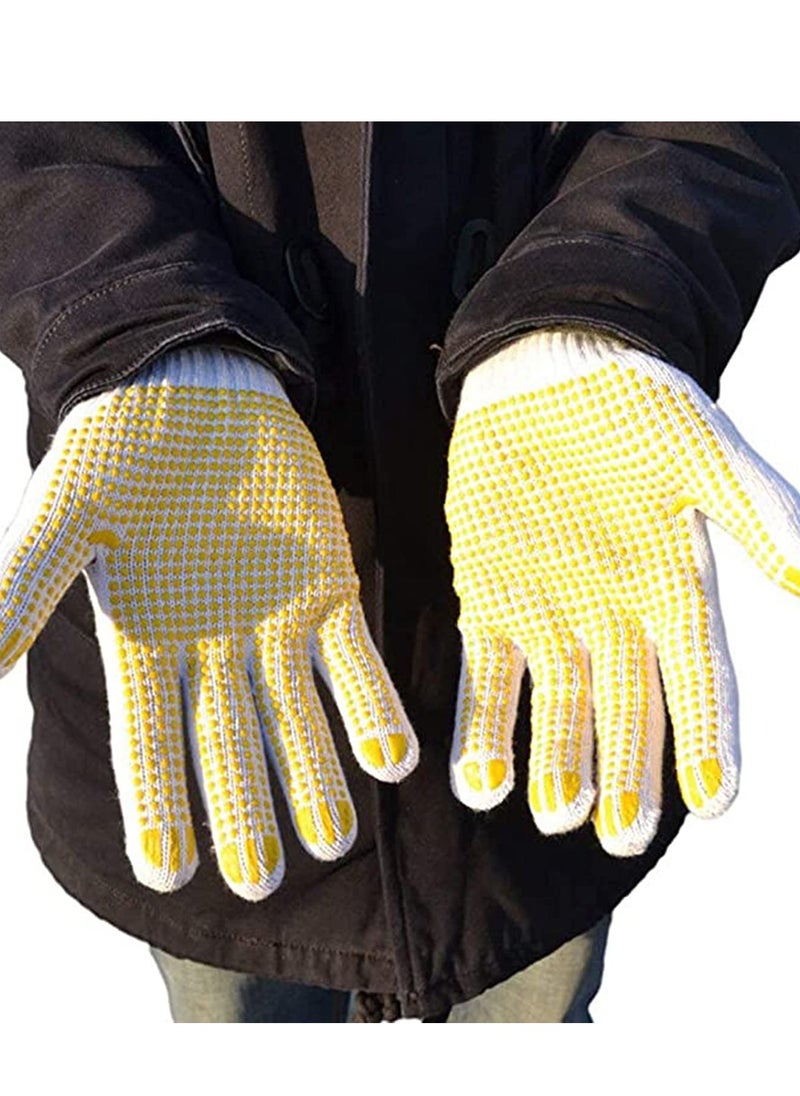 SYOSI 6 Pack Stretchable Gardening Gloves, Cut Resistant Gloves KASTWAVE Protective Second Skin Working Gloves Fine Assembly, Constructions, Keeps Your Hands Cool (Yellow)  - Image 2