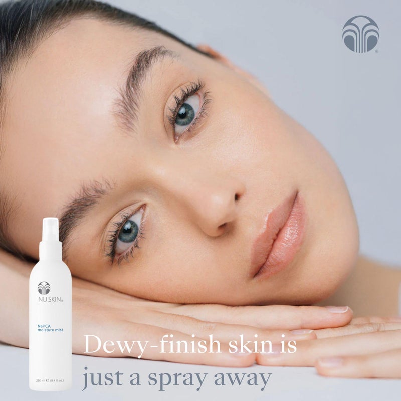 Nu Skin رذاذ ترطيب نا بي سي إيه من نو سكين | مرطب منشط ورذاذ مهدئ مع حمض الهيالورونيك | رذاذ مرطب للوجه والجسم والشعر | صوديوم بي سي إيه لجميع أنواع البشرة | 8 أونصات | عبوتين - Image 2