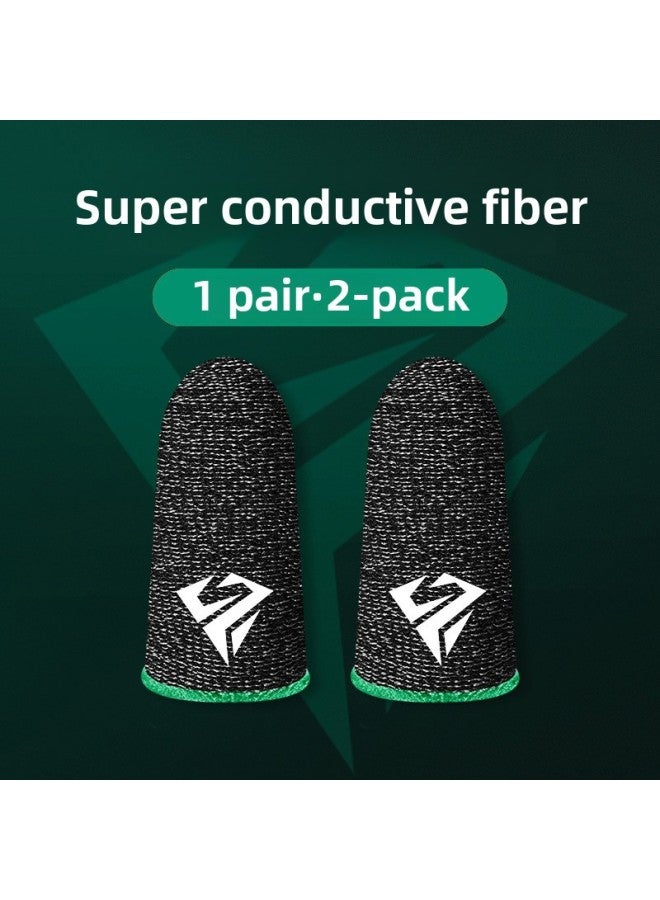 Explosions Game Finger Coat Eating Chicken Artifact E-sports Game Touch Screen Gloves Breathable Sweat-proof Hand Swimming Finger Coat-Product Color:[Green] Luxury Attitude Electric Competition Level [This Paragraph Does Not Bargain!]  - Image 1