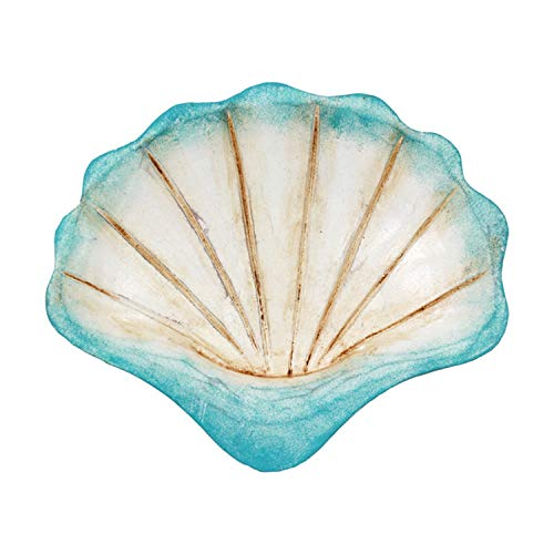 Beachcombers Wood Shell Bowl Blue - Image 1