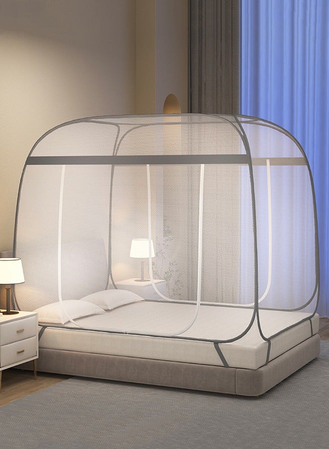 Pop-Up Mosquito Net Tent Wide Roof,Portable Folding Design with Bottom for Bedroom Yard Outdoor Camping Fishing Hiking Trip,Folding Bed Tent with Double Entry, Baby Toddler Bed Protection,Easy to Install ﻿  - Image 1