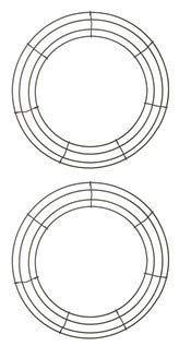Royalty Essentials 14 Inch Metal Wire Wreath Green Christmas Round Wire Frame Form Hanger Green 14 Inch Pack of 2 - Image 2