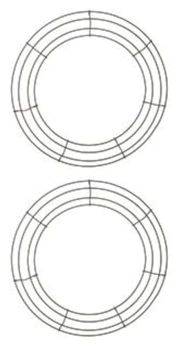 Royalty Essentials 14 Inch Metal Wire Wreath Green Christmas Round Wire Frame Form Hanger Green 14 Inch Pack of 2 - Image 1