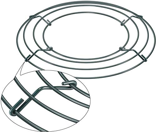Royalty Essentials 14 Inch Metal Wire Wreath Green Christmas Round Wire Frame Form Hanger Green 14 Inch Pack of 2 - Image 3