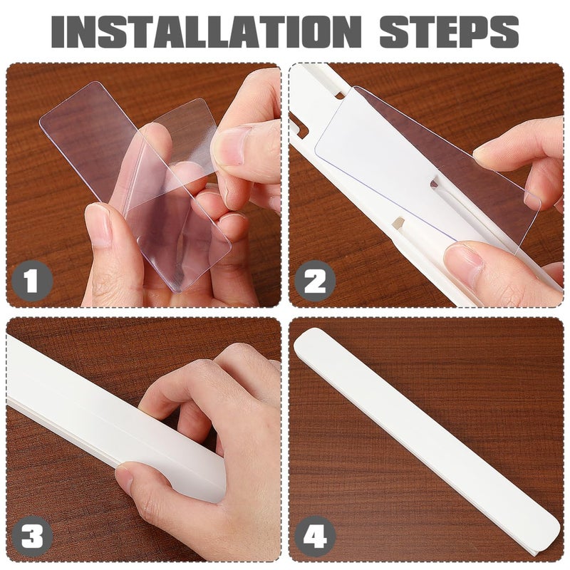 YARNOW Self-Adhesive Drawer Guide Slides 10.4 Inch Cabinet Drawer Rails for Kitchen and Bedroom Storage Organization Easy Install Slides Bottom Mount - Image 3
